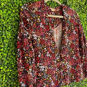 Floral button up blouse